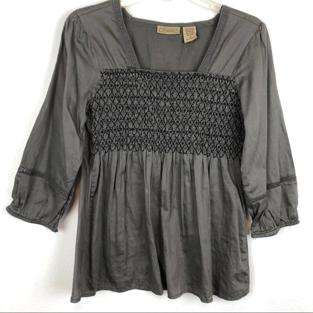 Art & Soul Smocked Top